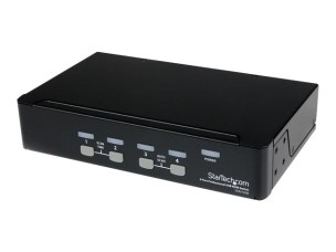 Startech 4 Port Professional VGA USB KVM Switch with Hub - 1U Rack-mountable KVM Switch (SV431USB) - KVM switch - 4 ports