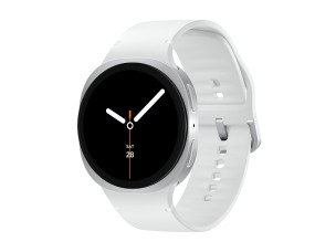 Samsung Galaxy Watch8 - silver - smart watch with sport band - white - 32 GB