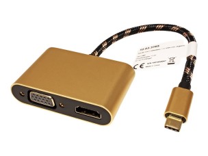 Roline Gold - external video adapter - black, gold