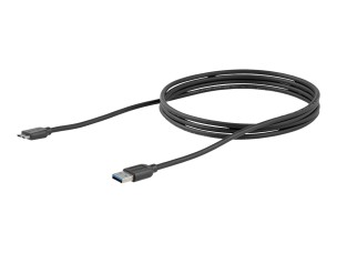 StarTech 2m 6ft Slim USB 3.0 A to Micro B Cable M/M - Mobile Charge Sync USB 3.0 Micro B Cable for Smartphones and Tablets (USB3AUB2MS) - USB cable - Micro-USB Type B to USB Type A - 2 m