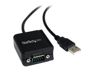 Startech USB to Serial Adapter - 1 port - USB Powered - FTDI USB UART Chip - DB9 (9-pin) - USB to RS232 Adapter (ICUSB2321F) - serial adapter - USB - RS-232