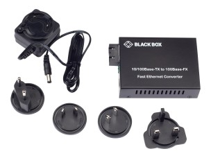 Black Box Pure Networking Copper to Fiber Media Converter 10/100BASE-TX to 10/100BASE-FX, Singlemode SC, 10-km - fibre media converter - 100Mb LAN