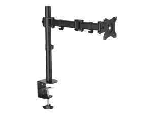 Startech Desk Mount Monitor Arm for up to 34" VESA Compatible Displays, Articulating Pole Mount with Single Monitor Arm, Ergonomic Height Adjustable, Desk Clamp or Grommet, Black - Small Footprint Design (ARMPIVOTB) adjustable arm - for LCD display