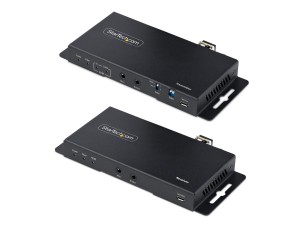 Startech 4K HDMI over Fiber Extender Kit, 4K 60Hz up to 3300ft/1km (Single Mode) or 1000ft/300m (Multimode) LC Fiber Optic, HDR/HDCP, Audio/RS232/IR Extender, HDMI Video Extender - Transmitter and Receiver Kit (ST121HD20FXA2) - video/audio/infrared/networ