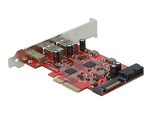 Delock - USB adapter - PCIe 3.0 x4 - USB 3.2 Gen 2 x 3 + USB 3.0 (internal) x 1