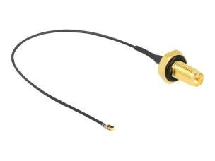 Delock antenna cable - 10 cm - grey, black