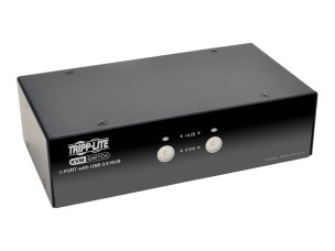 Eaton Tripp Lite series 2-Port DisplayPort KVM Switch w/Audio, Cables and USB 3.0 SuperSpeed Hub - KVM / audio / USB switch - 2 ports
