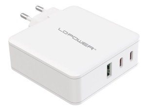 LC Power LC-GAN-100 power adapter - GaN - USB, 2 x USB-C - 100 Watt
