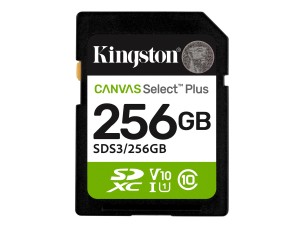 Kingston Canvas Select Plus - flash memory card - 256 GB - SDXC UHS-I