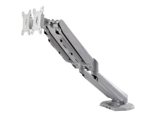 Startech Desk Mount Dual Monitor Arm with USB & Audio, Grommet/Desk Clamp VESA Mount for up to 32 inch Displays, 2x USB, 2x 3.5mm audio, Ergonomic Full Motion Dual Monitor Arm, Silver - One-touch Adjustment (ARMSLIMDUOS) mounting kit - adjustable arm - fo