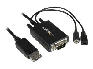 StarTech 10 ft / 3m DisplayPort to VGA Adapter Cable with Audio - DisplayPort adapter - 3 m