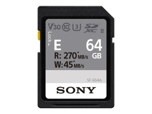 Sony E Series SF-E64A - flash memory card - 64 GB - SDXC UHS-II