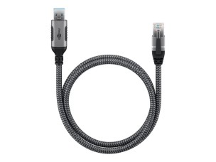 goobay network cable - 3 m - black, silver