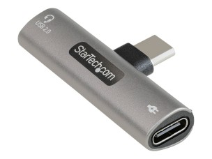 Startech USB C Audio & Charge Adapter, USB-C Audio Adapter with USB-C Audio Headphone/Headset Port and 60W USB Type-C Power Delivery Pass-through Charger, For USB-C Phone/Tablet/Laptop - USB-C Audio/Charging (CDP2CAPDM) - docking station - USB-C