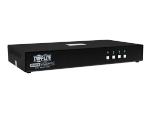 Tripp Lite Secure KVM Switch, 4-Port, Single Head, DisplayPort to DisplayPort, 4K, NIAP PP4.0, Audio, TAA - KVM / audio switch - 4 ports - TAA Compliant