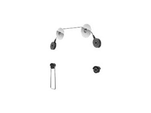 Goobay TV EasyMount L mounting kit - for flat panel - black
