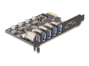 Delock - USB adapter - PCIe 2.0 - USB x 5 + USB-C x 2
