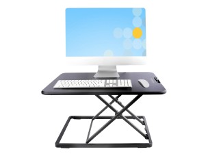 Startech Standing Desk Converter for Laptop, Supports up to 8kg (17.6lb), Height Adjustable Laptop Riser w/ Slim Design, Table Top Sit Stand Desk Converter for Home Office - Rising Stand Up Desk Platform (LAPTOP-SIT-STAND) - standing desk converter - rect