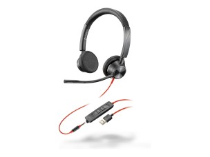 HP Poly Blackwire 3325 - headset - 3.5 mm jack, USB-A