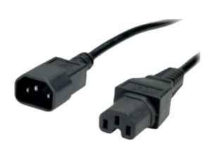 VALUE - power extension cable - IEC 60320 C14 to IEC 60320 C15 - 1 m
