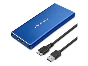 Qoltec - storage enclosure - NGFF - SATA 6Gb/s - USB 3.0