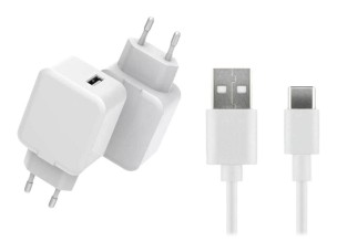 CoreParts power adapter - USB - 12 Watt - with USB-C to USB-A cable (3m)