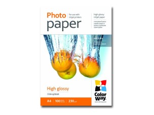 ColorWay - photo paper - glossy - 100 sheet(s) - A4 - 230 g/m²