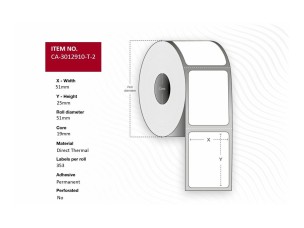 Capture - labels - 5648 label(s) - 51 x 25 mm (alternative for: Zebra 3012910-T)