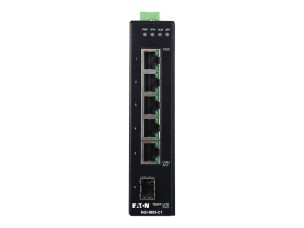 Eaton Tripp Lite series 5-Port Managed Industrial Gigabit Ethernet Switch - 10/100/1000 Mbps, GbE SFP Slot, -40° to 75°C, DIN Mount - switch - 5 ports - Managed - TAA Compliant