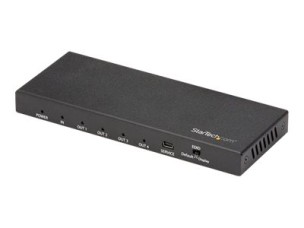 Startech HDMI Splitter - 4-Port - 4K 60Hz - HDMI Splitter 1 In 4 Out - 4 Way HDMI Splitter - HDMI Port Splitter (ST124HD202) - video/audio splitter - 4 ports