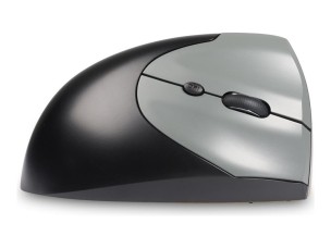 BakkerElkhuizen HandShake - vertical mouse - 2.4 GHz, USB-C, Bluetooth 5.3 - dark grey, black