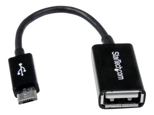 StarTech 5in Micro USB to USB OTG Host Adapter - Micro USB Male to USB A Female On-The-GO Host Cable Adapter (UUSBOTG) - USB adapter - USB to Micro-USB Type B - 12.7 cm