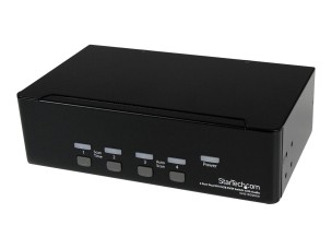 Startech 4-Port Dual KVM Switch with Audio for DVI Computers - Built-in USB Hub (SV431DD2DUA) - KVM / audio / USB switch - 4 ports