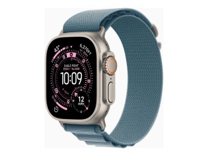 Apple Watch Ultra 3 - natural titanium - Yes smart watch with Alpine Loop - light blue - 64 GB