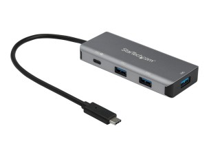 Startech 4 Port USB C Hub (10Gbps) to 3x USB-A & 1x USB-C, 100W Power Delivery Passthrough Charging, Compact/Portable USB 3.1 Gen 2/USB 3.2 Gen 2 Type C Laptop Adapter, Works w/ TB3 - Windows/macOS/Linux - hub - 4 ports