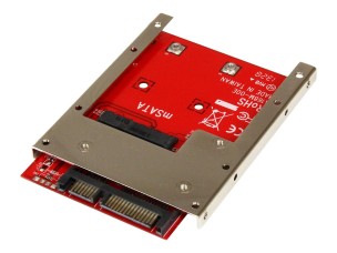 Startech mSATA SSD to 2.5in SATA Adapter Converter - mSATA to SATA Adapter for 2.5in bay with Open Frame Bracket and 7mm Drive Height (SAT32MSAT257) - storage controller - SATA 6Gb/s - SATA 6Gb/s