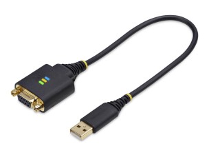 StarTech 1ft/30cm USB to Null Modem Serial Adapter Cable, FTDI, RS232 - USB / serial cable - USB to DB-9 - 30 cm