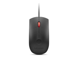 Lenovo - mouse - USB - black, red