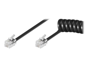 MicroConnect phone cable - 4 m - black