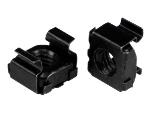 Startech M5 Cage Nuts - 100 Pack, Black - M5 Mounting Cage Nuts for Server Rack & Cabinet (CABCAGENUT2B) - cage nuts