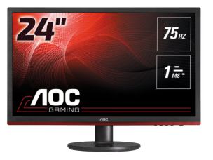 Monitors AOC G2460VQ6 24 ", TN, FHD, 1920 x 1080 pixels, 16:9, 1 ms, 250 cd/m², Black, Lietots