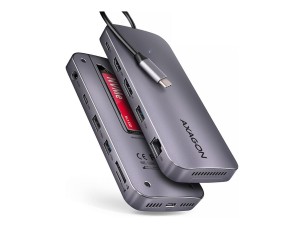 AXAGON HMC-12GM2 GEN2COMBO - docking station - USB-C 3.2 Gen 2 / Thunderbolt 3 / Thunderbolt 4 - HDMI, DP - 1GbE
