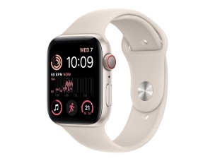 Apple Watch SE (GPS + Cellular) 2nd generation - starlight aluminium - smart watch with sport band - starlight - 32 GB