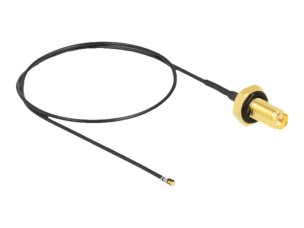Delock antenna cable - 35 cm - grey, black