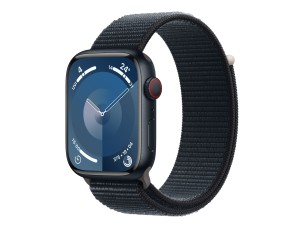 Apple Watch Series 9 (GPS + Cellular) - midnight aluminium - smart watch with sport loop - midnight - 64 GB