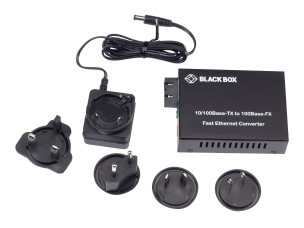 Black Box Pure Networking Copper to Fiber Media Converter 10/100BASE-TX to 100BASE-FX, Multimode SC, 1310-nm, 2-km - fibre media converter - 100Mb LAN