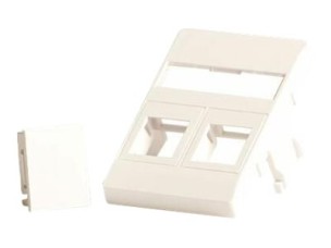 Lanview - wall plate - for 50 x 75 mm Clickline outlet - white