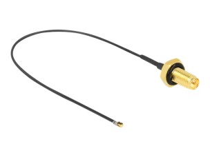 Delock antenna cable - 20 cm - grey, black