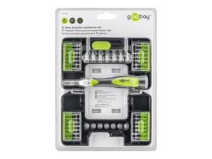 goobay - precision screwdriver with bit and socket set - 37 pieces