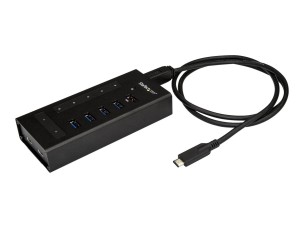 Startech 7 Port USB C Hub, USB Type-C to 2x USB-C/5x USB-A, Moutable Metal Hub, USB 3.0, SuperSpeed 5Gbps USB 3.1/USB 3.2 Gen 1, Self Powered, BC 1.2 Fast Charge, 5 x USB-A, 2 x USB-C - Windows/macOS/Linux (HB30C5A2CST) - hub - 7 ports